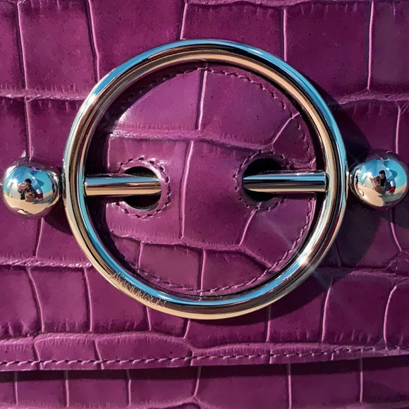 J.W. ANDERSON PURPLE LARGE DISC SATCHEL - Croc - Picture 13 of 16